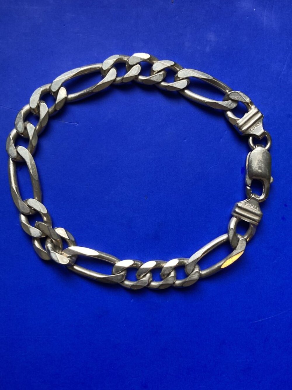 Italian-made figaro bracelet in sterling silver